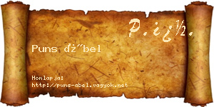 Puns Ábel névjegykártya