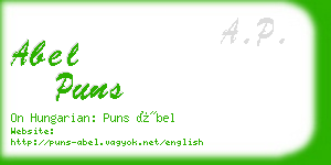 abel puns business card